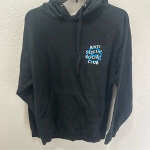 Anti Social Social Club x Fragment Blue Bolt Hoodie Black